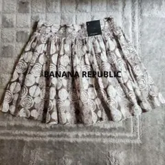 【新品】BANANA REPUBLIC コットンミニスカート フレア　M〜Lのサムネイル