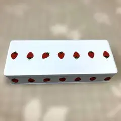 彩果の宝石　いちごデザインの空き缶　お菓子缶