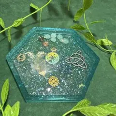 ハンドメイド　オルゴナイト　ヘキサゴン　お皿　　3