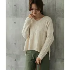 アーバンリサーチ　ハミルトンウールアラン柄ニット