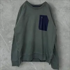 UG様GAP ダークグリーン ジッパー付きトレーナー スウェット Lサイズ