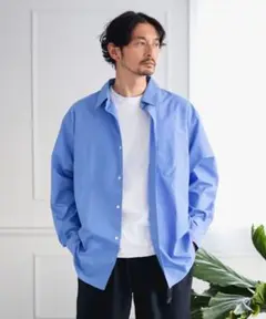 【試着のみ】BEAMS ポリエステル レギュラーカラー シャツ Lサイズ