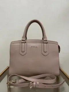 FURLA ベージュピンク ショルダーバッグ