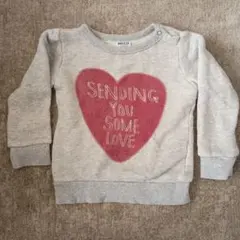 BREEZE ハートプリント トレーナー　95cm