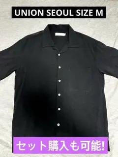[美品] リネン風 半袖シャツ Mサイズ 涼しい素材
