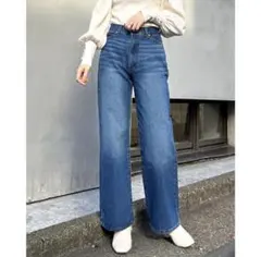 【INGNI】デニムワイドパンツ