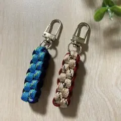 【3】キーホルダー2個セット パラコード キーチャーム ジッパータブ