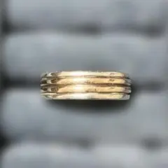 良品　ヨンドシー　K10 silver コンビリング　ウェーブ　2連風　クロス 2025年最新】k10シルバーコンビリングの人気アイテム - メルカリ