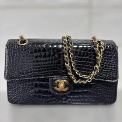 激レア　CHANEL シャネル　マトラッセ　クロコ　チェーンショルダーバッグ