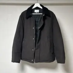 THE SHOP TK 中綿ジャケット／L／ブラウン系／チェック裏地／状態良好