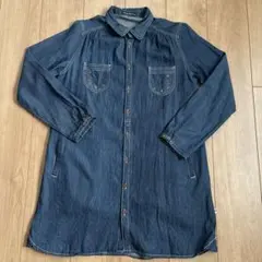 ドラッグストアーズ　デニム刺繍ポケットシャツ サイズ3