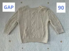 Baby GAP/ケーブルニット/白/キナリ/18-24m