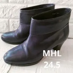 【マーガレットハウエル】【MHL】 レザー ブーティ 24.5cm