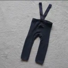 サスペンダー付きダークグレーのパンツ　80