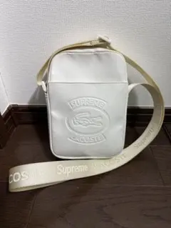 SUPREME LACOSTE ショルダーバッグ 本物 美品 Supreme×LACOSTE 'Shoulder Bag'ショルダーバッグ 黒 ブラック