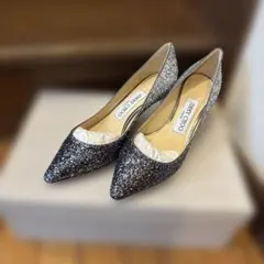 美品 Jimmy Choo ジミーチュウ スエード ハイヒール パンプス 37 ジミーチュウ パンプス 黒 スエード
