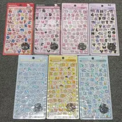 【新品】ボンボンドロップシール サンリオmoji 文字 7枚セット サンスター
