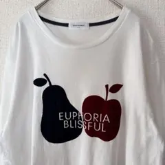 BACK NUMBER ロンT ホワイト Lサイズ 綿100% フルーツプリント