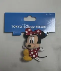 ディズニーランド　ミニーマウス　ぬいぐるみキーホルダー