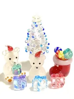 とんぼ玉セット（クリスマス置物お買得セット）