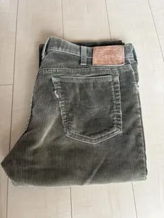 古着 リーバイス コーデュロイ ストレートパンツ オリーブグリーン