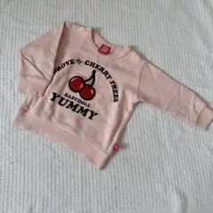 【BABY DOLL】チェリー　ピンク　スウェット　トレーナー　90