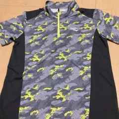 DUARIG 迷彩柄 ハーフジップポロシャツ