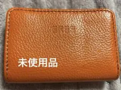 オレンジ レザー 二つ折り財布　革財布