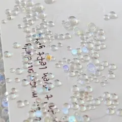 水滴　ドロップ　ネイルパーツ　オーロラ　夏　130個　スタッズ　ビーズ　雫