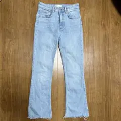 ZARA ライトブルーフレアパンツ  サイズ36