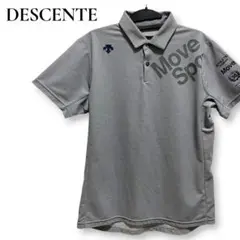 【セール中！】DESCENTE／MOVE SPORT／半袖ポロシャツ／M／グレー