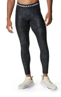 アンダーアーマー レギンス MD M カモ柄 黒 ブラック タイツ スパッツ