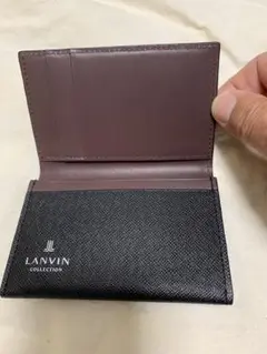 LANVIN 名刺入れ ブラック/ブラウン