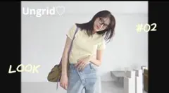 アングリッド ♡ungrid カラーフィットTee イエロー　クリームのサムネイル