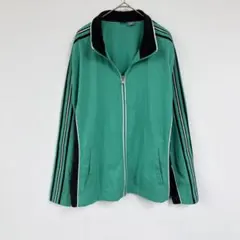 グリーン【XL】ジップアップジャケット アウター ナイロン系 ブルゾン