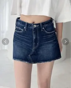 GYDA Vintageデニムスカートライクショートパンツ XS インディゴ