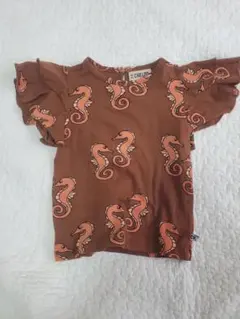 CARLIJNQ　ツノオトシゴ柄 Tシャツ 86-92のサムネイル