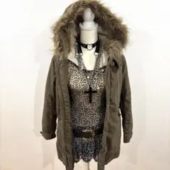 平成ギャル y2k ファージャケット　ミリタリー　森ガール　グランジ　平成女児