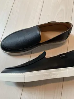 EMPORIO ARMANI ブラック スリッポン