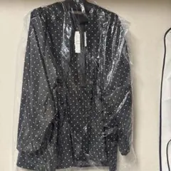 yori ドットブラウス　38 yori shirocon フローラドットブラウス38 にネイビー