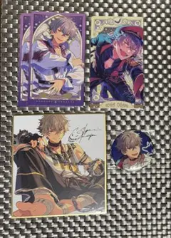 あんスタ ビジュアル色紙 缶バッジ まとめ売り UNDEAD 大神晃牙