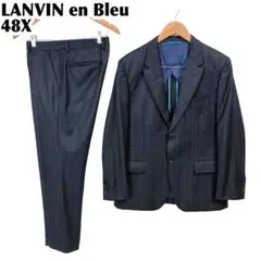 LANVIN en Bleu スーツセットアップ 48X ネイビー チェックのサムネイル