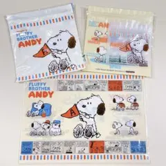 スヌーピータウンショップ限定　アンディ　巾着　ファイル　ジッパー