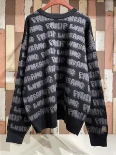 Philip Lumbang クルーネックセータ 2P6-65381 ロゴ L