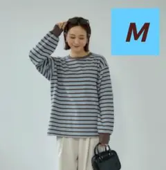 【新品】しまむら田中里奈mysa closetプルオーバーボーダー Ｍ