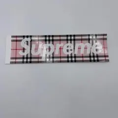 SUPREME BURBERRY BOX LOGO PINK STICKER