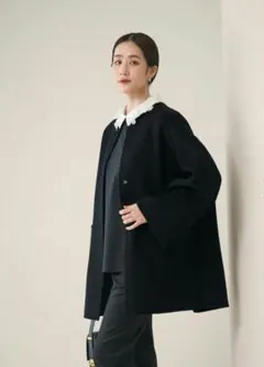 タグ付新品 united arrows バイカラーリバーミドルコー試着のみ36