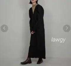 lawgy shoulder puff long op ショルダーパフ ブラック
