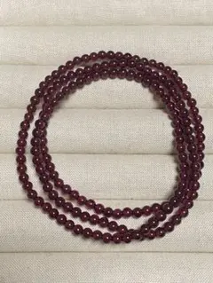 ロードライトガーネット　３mm ３連ブレスレット