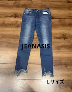 ジーナシス　スキニーデニム フリンジ裾